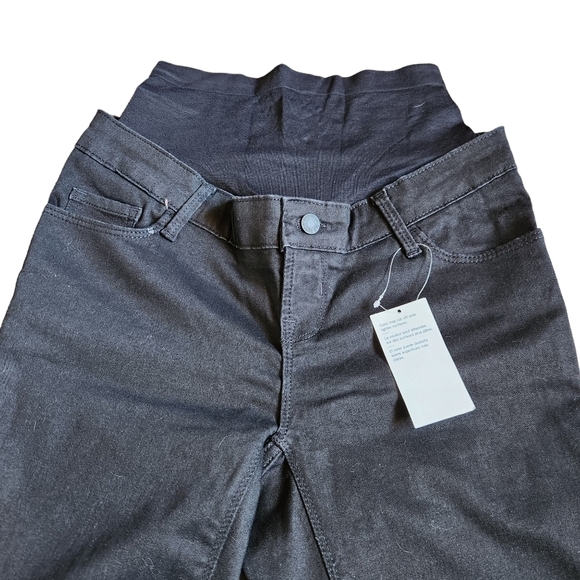 NWT Old Navy black maternity Rockstar super skinny premium full panel jeggings - Picture 2 of 10